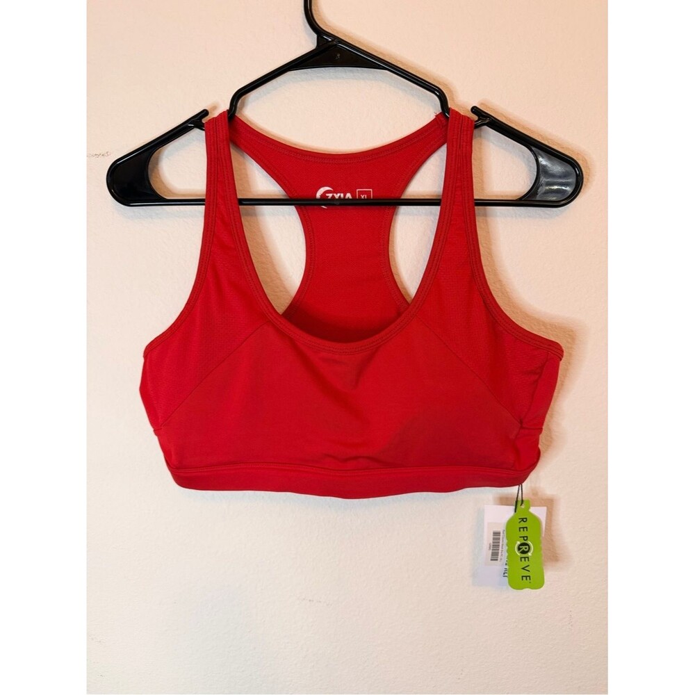 NWT Zyia Active Racerback Sports Bra Red Size XL Moisture Wicking Fitness Gym